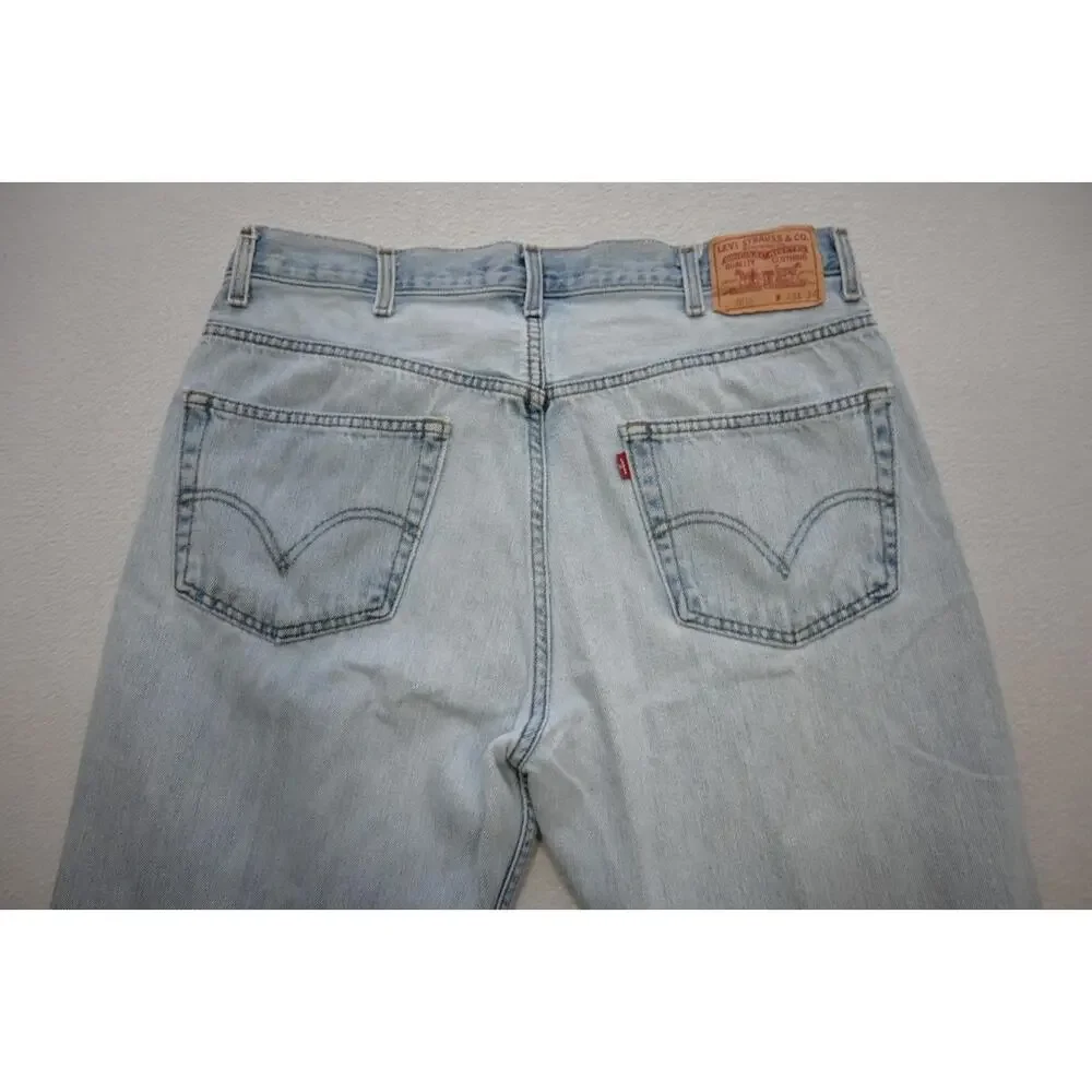 Levi's 505 Regular Fit Straight Rugged Denim Blue Jeans Mens 36 x 33 (Tag 38x34)